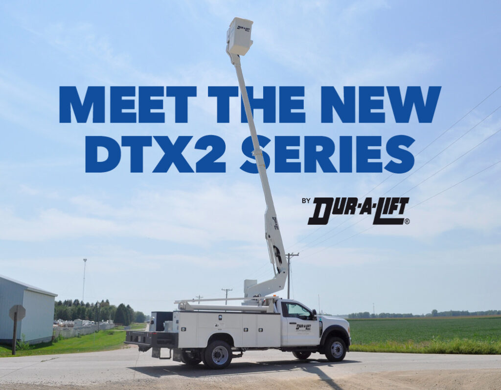 A promo image of the class 3 bucket truck known as the DTX2 Series.